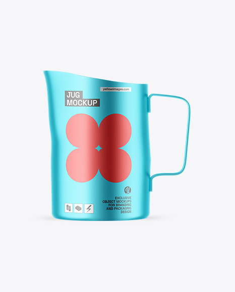 Matte Metallic Jug Mockup