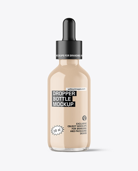 Clear Glass Dropper Bottle Mockup