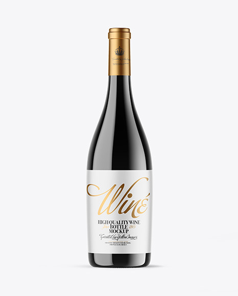 Dark Glass Wine Bottle Mockup