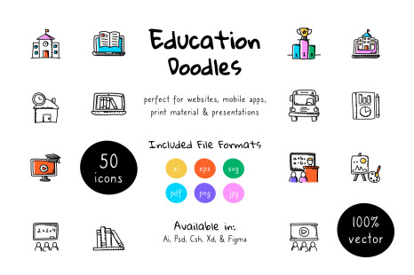 Education Doodle Icons