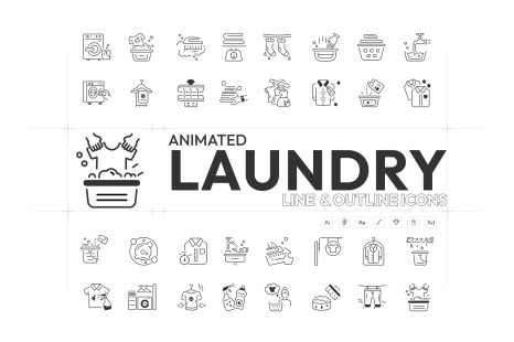 Animated Laundry Icons