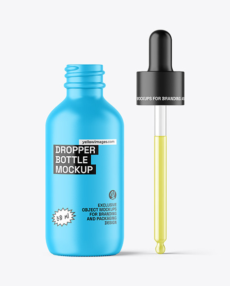 Matte Dropper Bottle Mockup
