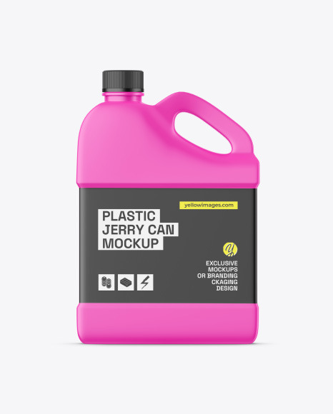 Matte Plastic Jerry Can Mockup