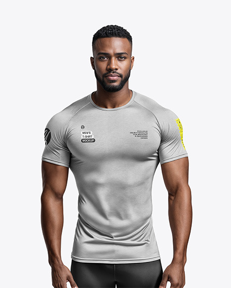 Man in a Raglan T-Shirt Mockup