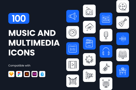 Music and Multimedia Icons