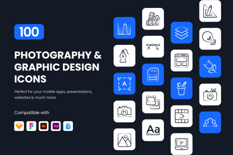 Photography and Graphic Design Icons