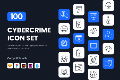 Cybercrime Icon Set