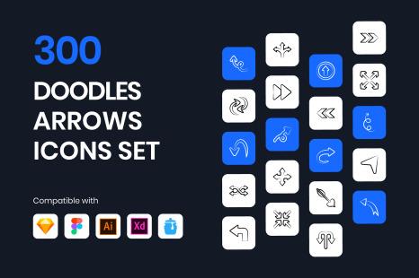 Doodles Arrows Icons Set