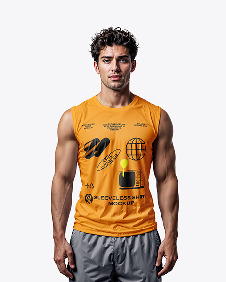 Man in a Sleeveless Shirt Mockup