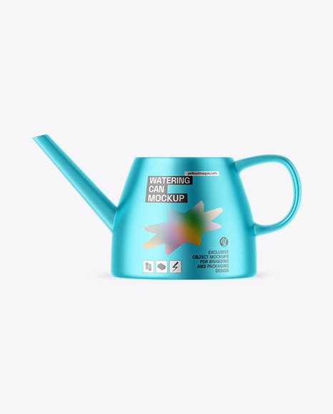 Matte Metallic Watering Can Mockup