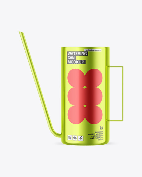 Metallic Watering Can Mockup