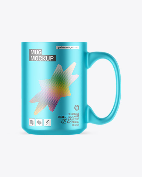 Matte Metallic Mug Mockup