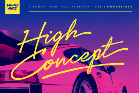 High Concept: A Slick Marker Pen Script Font