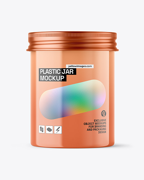Glossy Cosmetic Jar Mockup
