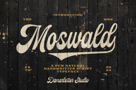Moswald Script Typeface