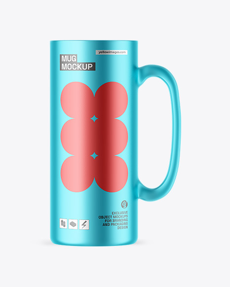 Matte Metallic Mug Mockup