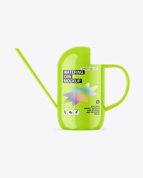 Glossy Watering Can Mockup