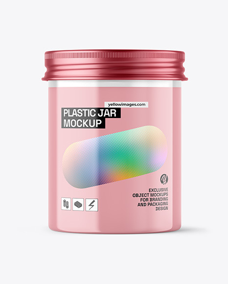 Clear Cosmetic Jar Mockup