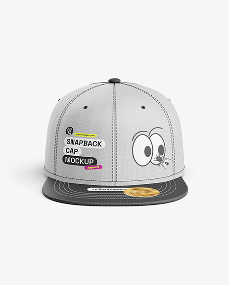 Snapback Cap w/ Sticker Mockup