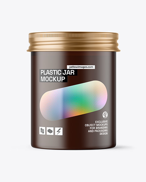 Frosted Amber Cosmetic Jar Mockup