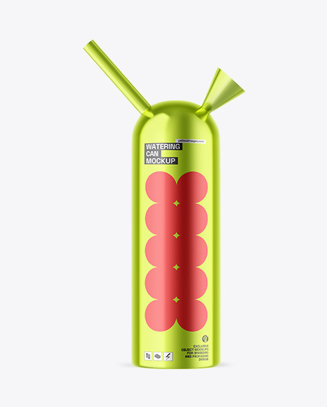 Metallic Watering Can Mockup