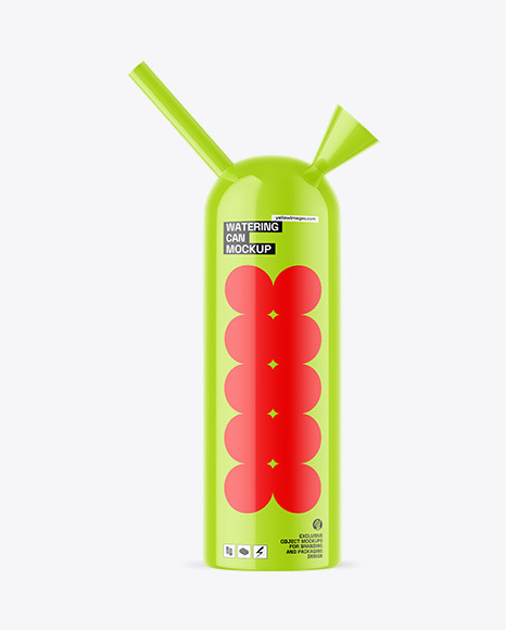 Glossy Watering Can Mockup