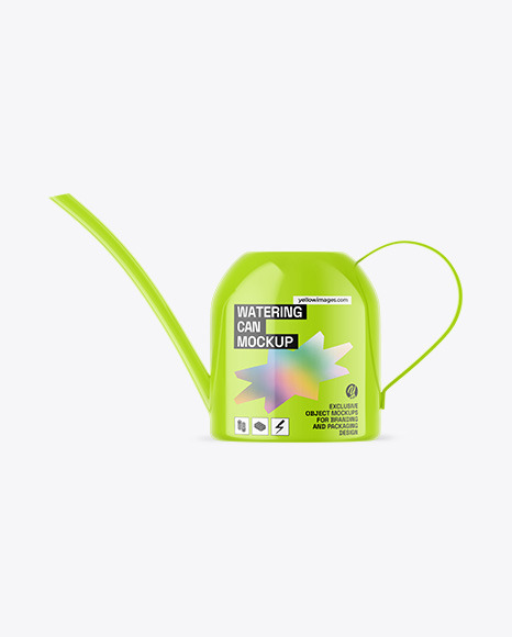 Glossy Watering Can Mockup