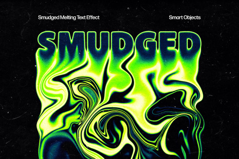 Smudged Melting Text Effect