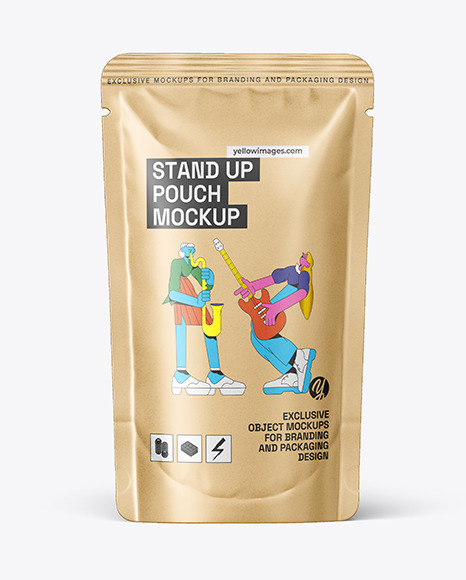 Kraft Stand-Up Pouch Mockup