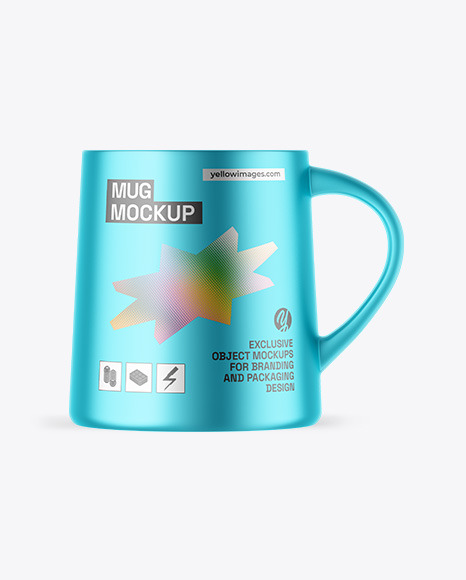Matte Metallic Mug Mockup