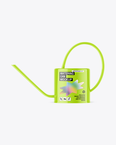 Glossy Watering Can Mockup