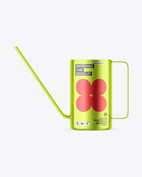 Metallic Watering Can Mockup