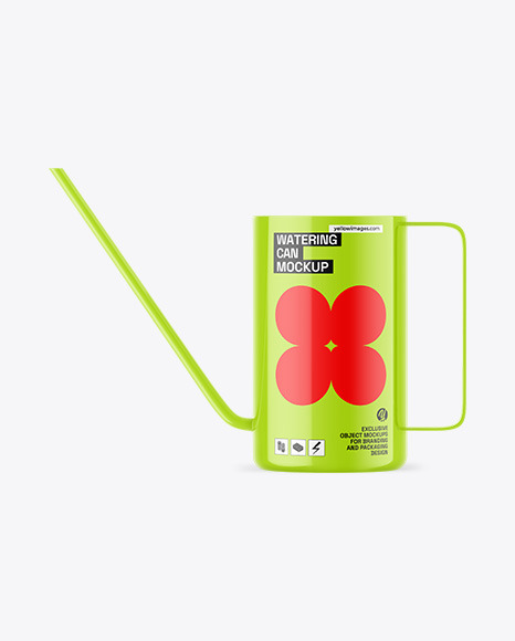 Glossy Watering Can Mockup