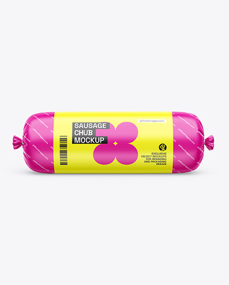 Matte Sausage Chub Mockup