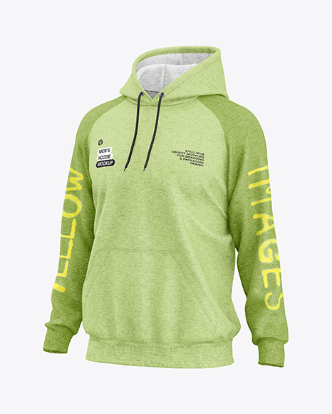 Heather Hoodie Mockup - Half Side View
