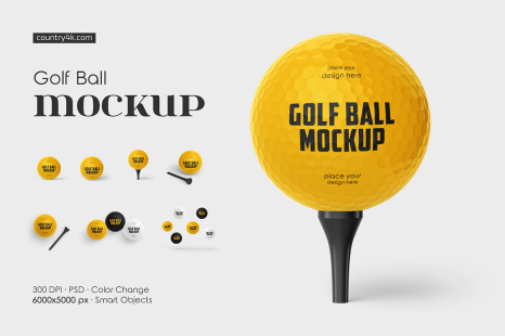 Golf Ball Mockup Set