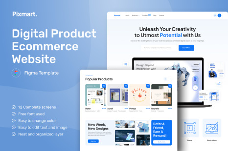 PixMart - Digital Products E-Commerce Website