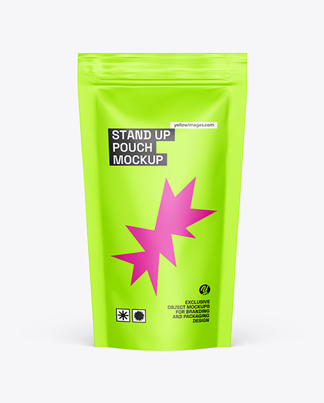 Matte Stand up Pouch Mockup