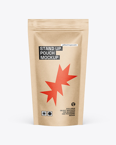 Kraft Stand up Pouch Mockup
