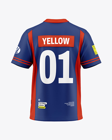 Football Jersey Mockup - Back View