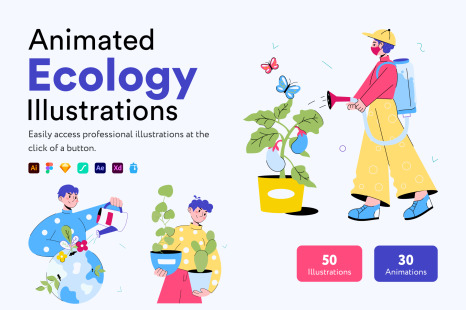 Animated Ecology Mini Illustrations