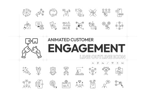 Animated Customer Engagement Icons