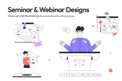 Seminar and Webinar Illustrations