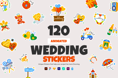 Animated Wedding Stickers