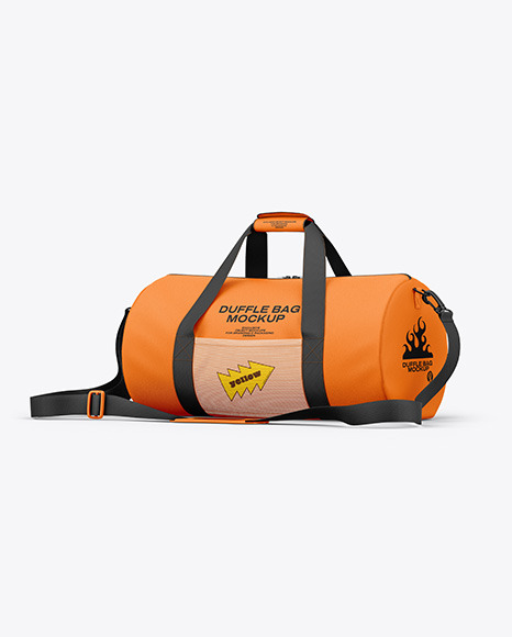 Duffle Bag Mockup - Half Side View