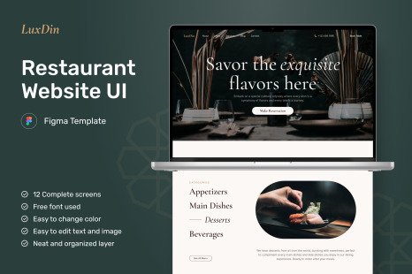 LuxDin - Restaurant Website