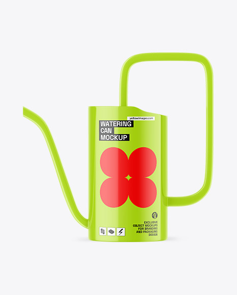Glossy Watering Can Mockup