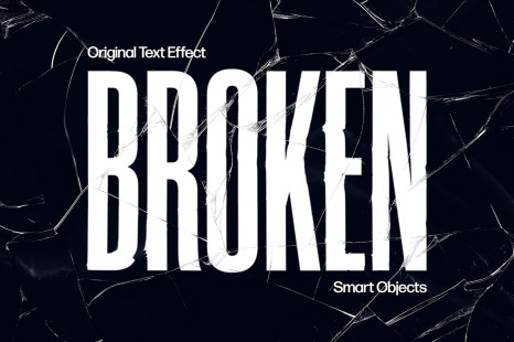 Cracked Glass Text Effect