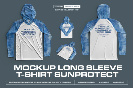 4 Mockups Long Sleeve T-Shirt SunProtect