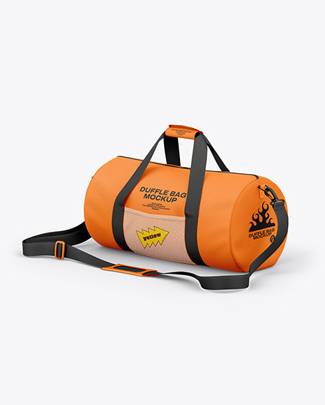Duffle Bag Mockup - Half Side View